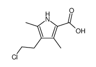4-(2-chloroethyl)-3,5-dimethyl-1H-pyrrole-2-carboxylic acid结构式