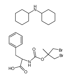1,3-dibromo-2-methyl-2-(propyloxycarbonyl)-D-phenylalanine dicyclohexylamine salt Structure