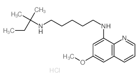 1,5-Pentanediamine,N1-(1,1-dimethylpropyl)-N5-(6-methoxy-8-quinolinyl)-, hydrochloride (1:1)结构式