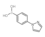 (4-(1H-吡唑-1-基)苯基)硼酸结构式