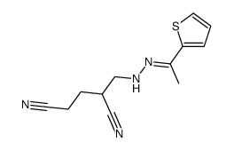 2-[[2-(1-thiophen-2-ylethylidene)hydrazinyl]methyl]pentanedinitrile Structure
