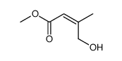 trans-4-Hydroxy-3-methyl-2-butensaeuremethylester结构式