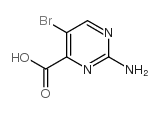 2-氨基-5-溴嘧啶-4-羧酸结构式