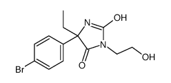 5-(4-bromophenyl)-5-ethyl-3-(2-hydroxyethyl)imidazolidine-2,4-dione结构式