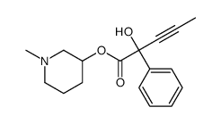 (1-methylpiperidin-3-yl) 2-hydroxy-2-phenylpent-3-ynoate结构式