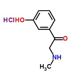 1-(3-羟基苯基)-2-(甲氨基)乙酮盐酸盐结构式