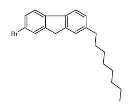 2-bromo-7-octyl-9H-fluorene结构式