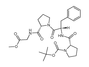 Nα-Boc-L-Prolyl-L-phenylalanyl-L-prolyl-glycine methyl ester结构式