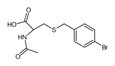 S-(4-bromo-benzyl)-N-acetyl-DL-cysteine Structure