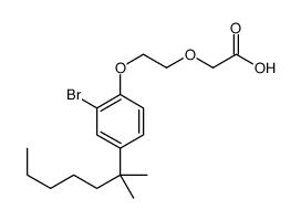2-[2-[2-bromo-4-(2-methylheptan-2-yl)phenoxy]ethoxy]acetic acid Structure