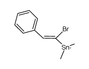 (E)-(1-bromo-2-phenylvinyl)trimethylstannane结构式