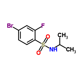4-溴-2-氟-N-异丙基苯磺酰胺结构式
