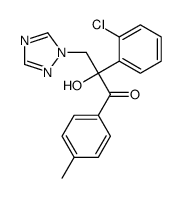 2-(2-chlorophenyl)-2-hydroxy-1-(4-methylphenyl)-3-(1,2,4-triazol-1-yl)propan-1-one结构式