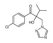 1-(4-chlorophenyl)-2-hydroxy-3-methyl-2-(1,2,4-triazol-1-ylmethyl)butan-1-one结构式