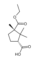 (+-)-1,2,2-trimethyl-cyclopentane-1r,3c-dicarboxylic acid-1-ethyl ester Structure