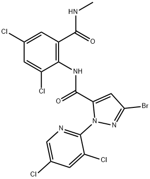 1H-Pyrazole-5-carboxamide, 3-bromo-N-[2,4-dichloro-6-[(methylamino)carbonyl]phenyl]-1-(3,5-dichloro-2-pyridinyl)- picture