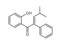 (E)-1-(2-hydroxyphenyl)-4-methyl-2-phenylpent-2-en-1-one结构式