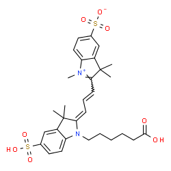 Sulfo-Cyanine3 carboxylic acid Structure