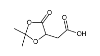 2,2-二甲基-5-氧代-1,3-二氧戊环-4-乙酸结构式