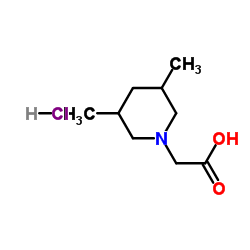 (3,5-Dimethyl-1-piperidinyl)acetic acid hydrochloride (1:1)结构式