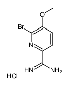 6-bromo-5-methoxypyridine-2-carboximidamide,hydrochloride Structure