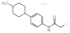 2-氯-N-[4-(4-甲基-哌嗪-1-基)-苄基]-乙酰胺盐酸盐结构式