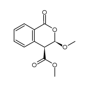 cis 3-methoxy-4-methoxycarbonyldihydroisocoumarin Structure