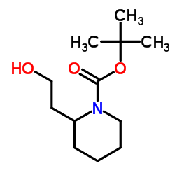 N-叔丁氧羰基-2-哌啶-2-基乙醇结构式