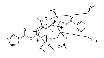 3-O-(imidazolylthiocarbonyl)-mesaconitine结构式
