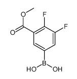 3,4-二氟-5-(甲氧基羰基)苯硼酸结构式