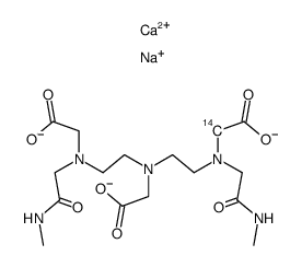 calcium sodium 2-[bis[2-(carboxymethyl-(methylcarbamoylmethyl)amino)ethyl]amino]acetic acid structure