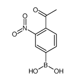 4-乙酰基-3-硝基苯硼酸结构式