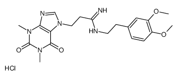 N'-[2-(3,4-dimethoxyphenyl)ethyl]-3-(1,3-dimethyl-2,6-dioxopurin-7-yl)propanimidamide,hydrochloride结构式