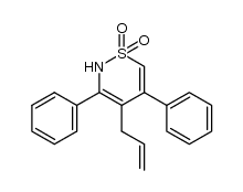 4-allyl-3,5-diphenyl-2H-1,2-thiazine 1,1-dioxide结构式