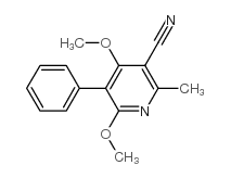 3-氰基-4,6-二甲氧基-2-甲基-5-苯基吡啶结构式
