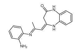 4-(2-((2-aminophenyl)imino)propylidene)-4,5-dihydro-1H-benzo[b][1,4]diazepin-2(3H)-one结构式