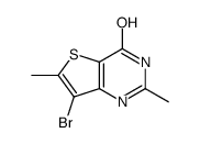 7-溴-2,6-二甲基-3H-噻吩并[3,2-d]嘧啶-4-酮结构式