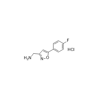 (5-(4-氟苯基)异噁唑-3-基)甲胺盐酸盐结构式