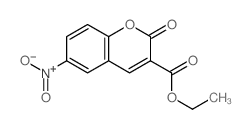 2H-1-Benzopyran-3-carboxylicacid, 6-nitro-2-oxo-, ethyl ester Structure