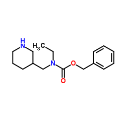 Benzyl ethyl(3-piperidinylmethyl)carbamate结构式
