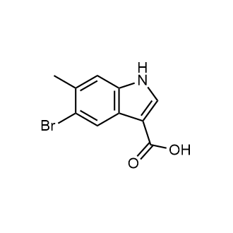 5-溴-6-甲基-1H-吲哚-3-羧酸结构式