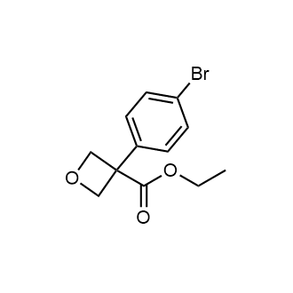 3-(4-溴苯基)氧杂环丁烷-3-甲酸乙酯结构式