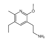 2-methoxy-3-(2-aminoethyl)-5-ethyl-6-methylpyridine结构式