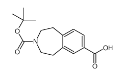 3-(叔丁氧基羰基)-2,3,4,5-四氢-1H-苯并[D]氮杂-7-羧酸结构式