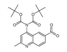 4-[di(N-Boc)amino]-2-methyl-6-nitroquinoline结构式