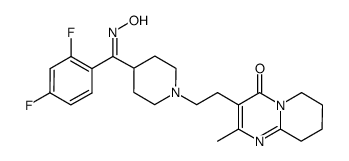 3-(2-(4-((2,4-difluorophenyl)(hydroxyimino)methyl)piperidin-1-yl)ethyl)-2-methyl-6,7,8,9-tetrahydro-4H-pyrido[1,2-a]pyrimidin-4-one结构式