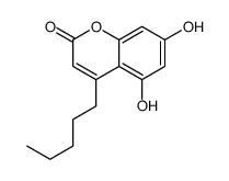 5,7-dihydroxy-4-pentylchromen-2-one结构式