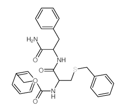 benzyl N-[2-benzylsulfanyl-1-[(1-carbamoyl-2-phenyl-ethyl)carbamoyl]ethyl]carbamate Structure