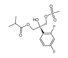 (S)-2-(2,4-difluorophenyl)-1-isobutyryloxy-3-methanesulfonyloxy-2-propanol结构式