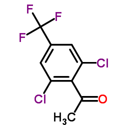2',6'-dichloro-4'-(trifluoromethyl)acetophenone Structure
